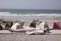  A woman at the beach.