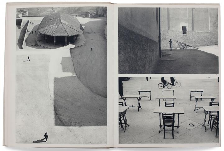 Three images of an almost abandoned plaza.