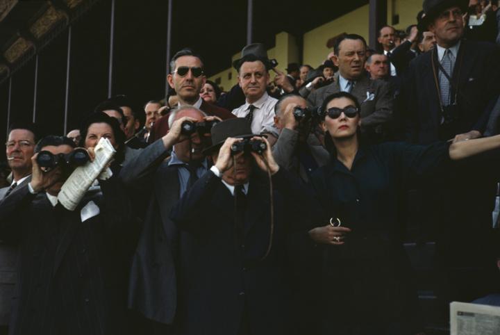 A group of people spectating.