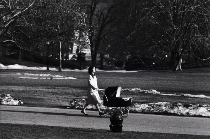 Jacqueline Kennedy and John F. Kennedy, Jr., on the grounds of the White House, Washington, D.C.