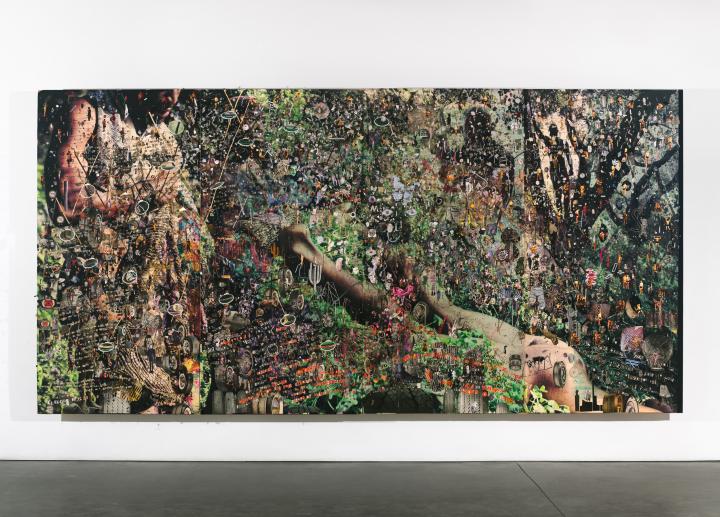 Photo of one of the abstract exhibition pieces