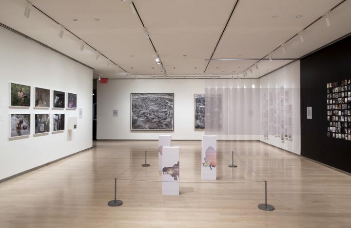 Image of the inside of an art exhibition 
